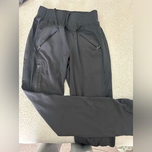 Straight leg charcoal scrub pants